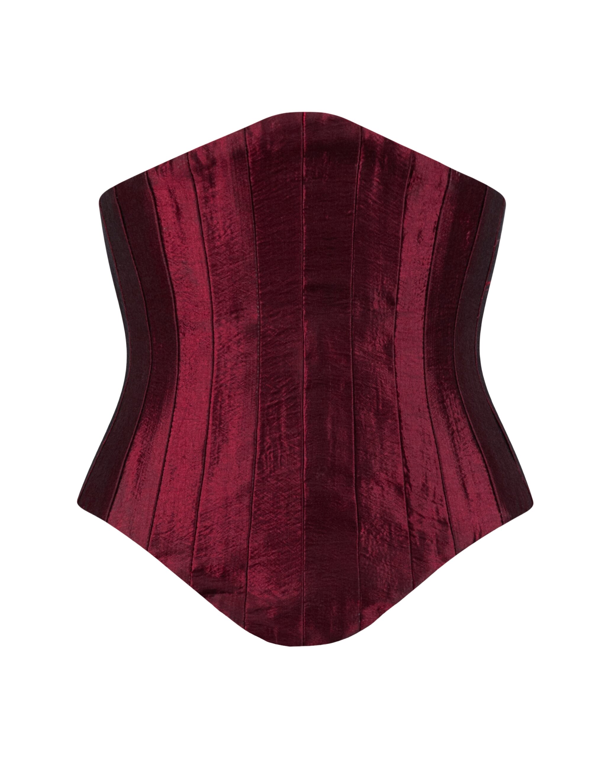 e-Commerce picture of Ôzé by THD accessory "Burgundy Metallic Taffeta Corset Front"