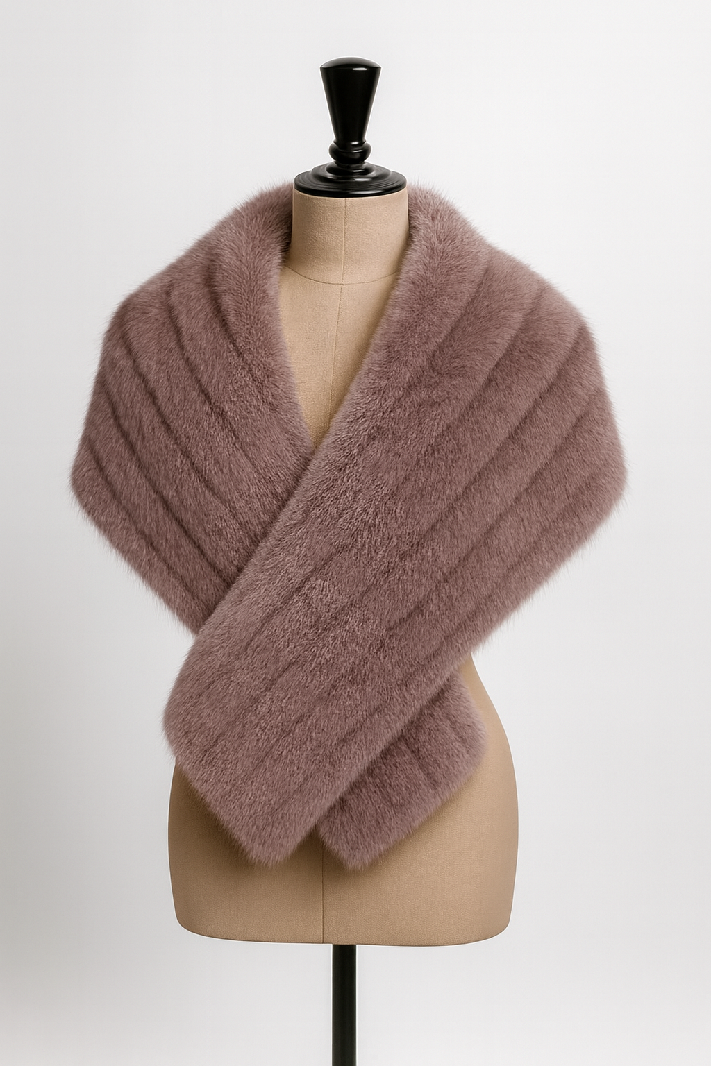 Brown Pink Faux Fur